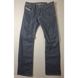 Diesel Larkee Jeans Mens 32x32 Blue Distressed Denim Regular Straight Button Fly